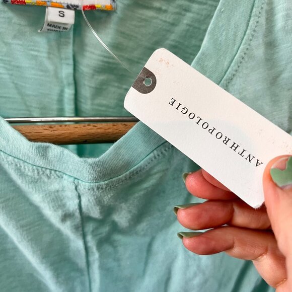 New Eri + Ali Teal Sleeveless Flowy Tunic‎ Tank Top XS - Picture 4 of 6